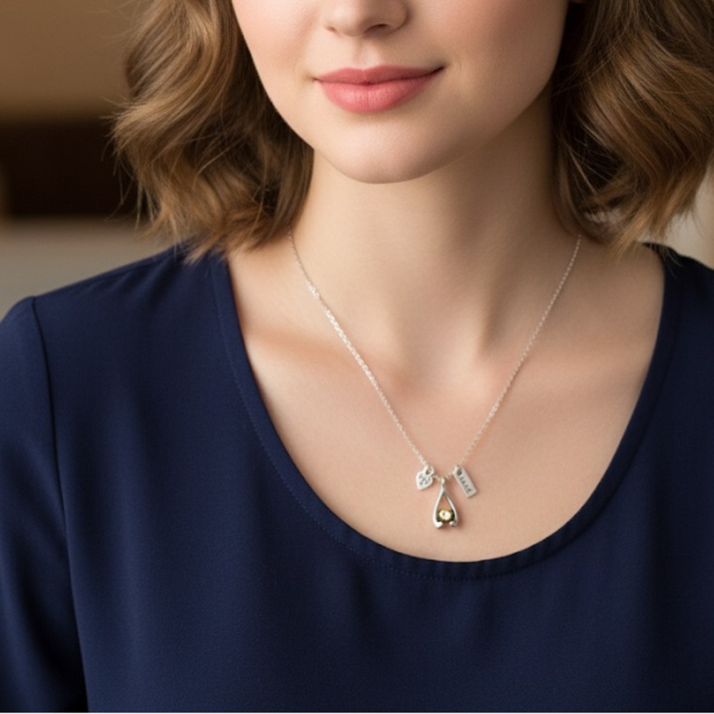 New BRIGHTON Wish Two-Tone Heart Necklace with Charms